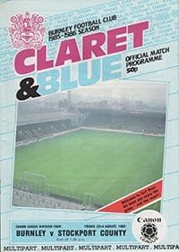 Burnley v Stockport County 23-Aug-1985