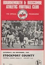 Bournemouth and Boscombe Athletic v Stockport County 08-Nov-1969