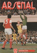 Arsenal v Sunderland 18-Oct-1980
