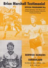Berwick Rangers v Sunderland 28-Apr-1991