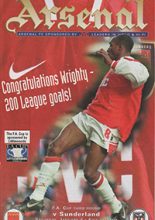 Arsenal v Sunderland 04-Jan-1997