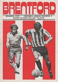 Brentford v Swansea City 31-Aug-1974