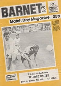 Barnet v Telford United 04-Oct-1986