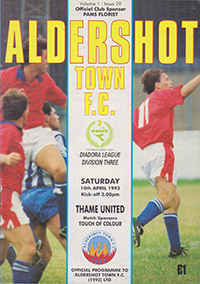 Aldershot Town v Thame United 10-Apr-1993