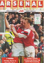 Arsenal v Torino 15-Mar-1994