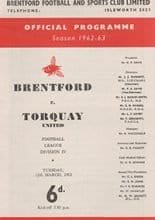 Brentford v Torquay United 12-Mar-1963