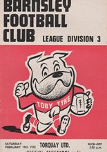 Barnsley v Torquay United 19-Feb-1972