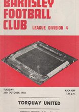 Barnsley v Torquay United 24-Oct-1972