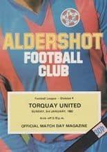Aldershot v Torquay United 03-Jan-1982