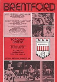 Brentford v Torquay United 04-Mar-1978