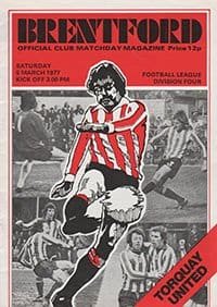 Brentford v Torquay United 05-Mar-1977