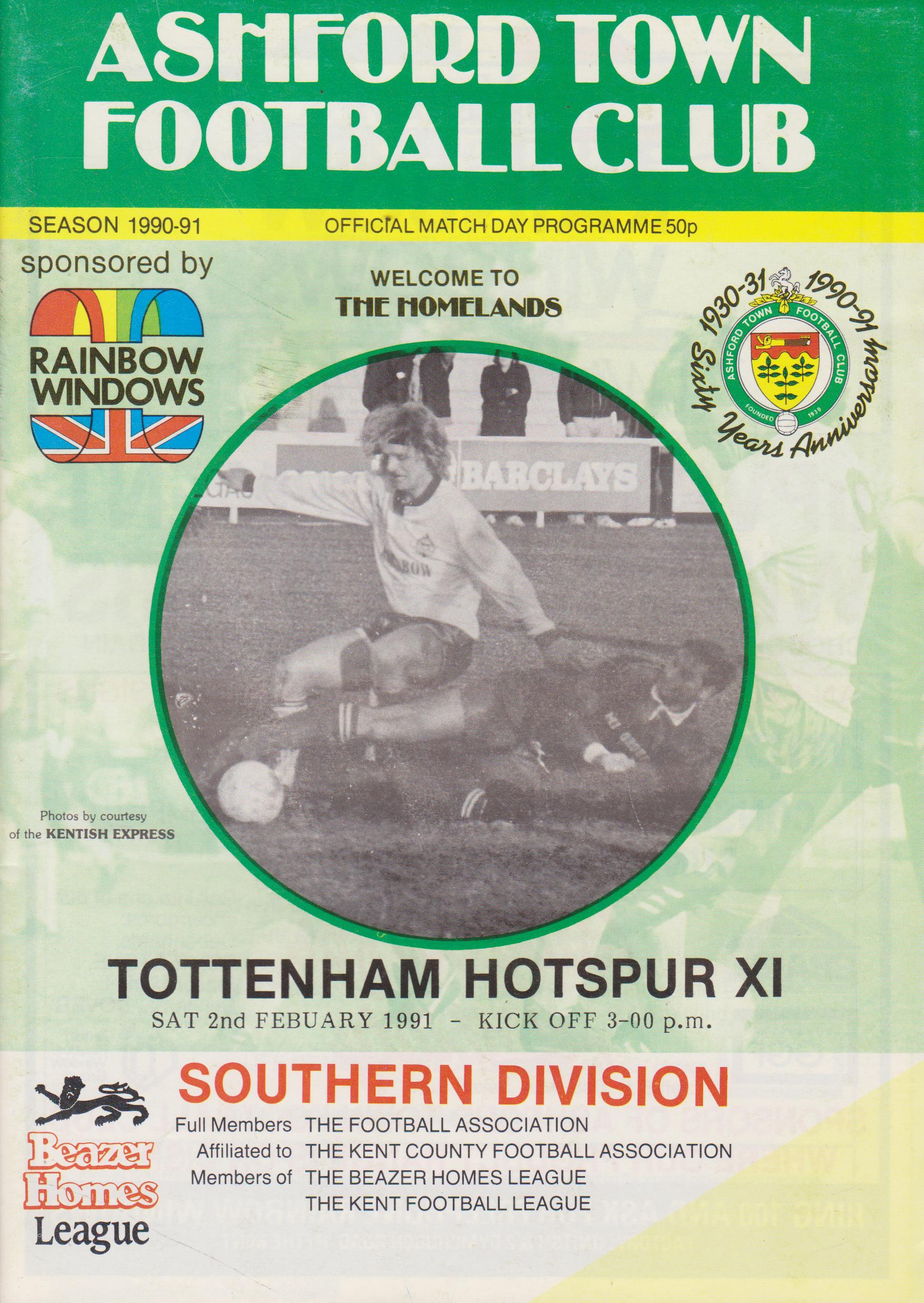 Ashford Town v Tottenham Hotspur XI 02-Feb-1991