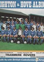 Brighton and Hove Albion v Tranmere Rovers 26-Aug-1980