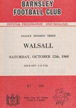 Barnsley v Walsall 12-Oct-1968