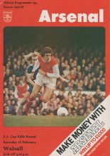 Arsenal v Walsall 18-Feb-1978