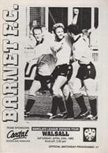 Barnet v Walsall 25-Apr-1992