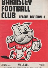 Barnsley v Walsall 27-Apr-1971