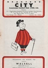 Bradford City v Walsall 27-Aug-1969