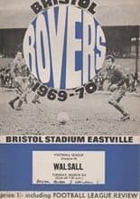 Bristol Rovers v Walsall 03-Mar-1970