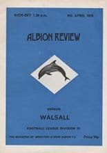 Brighton and Hove Albion v Walsall 09-Apr-1975