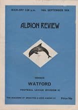Brighton and Hove Albion v Watford 14-Sep-1974