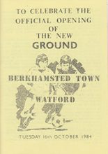 Berkhamsted Town v Watford 16-Oct-1984