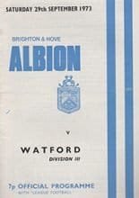 Brighton and Hove Albion v Watford 29-Sep-1973
