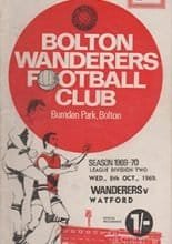 Bolton Wanderers v Watford 08-Oct-1969