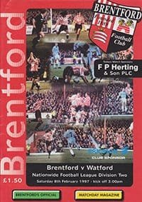 Brentford v Watford 08-Feb-1997