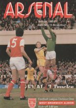 Arsenal v West Bromwich Albion 15-Nov-1980