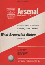 Arsenal v West Bromwich Albion 22-Oct-1966