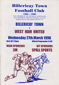 Billericay Town v West Ham United 27-Mar-1996