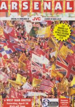 Arsenal v West Ham United 30-Apr-1994