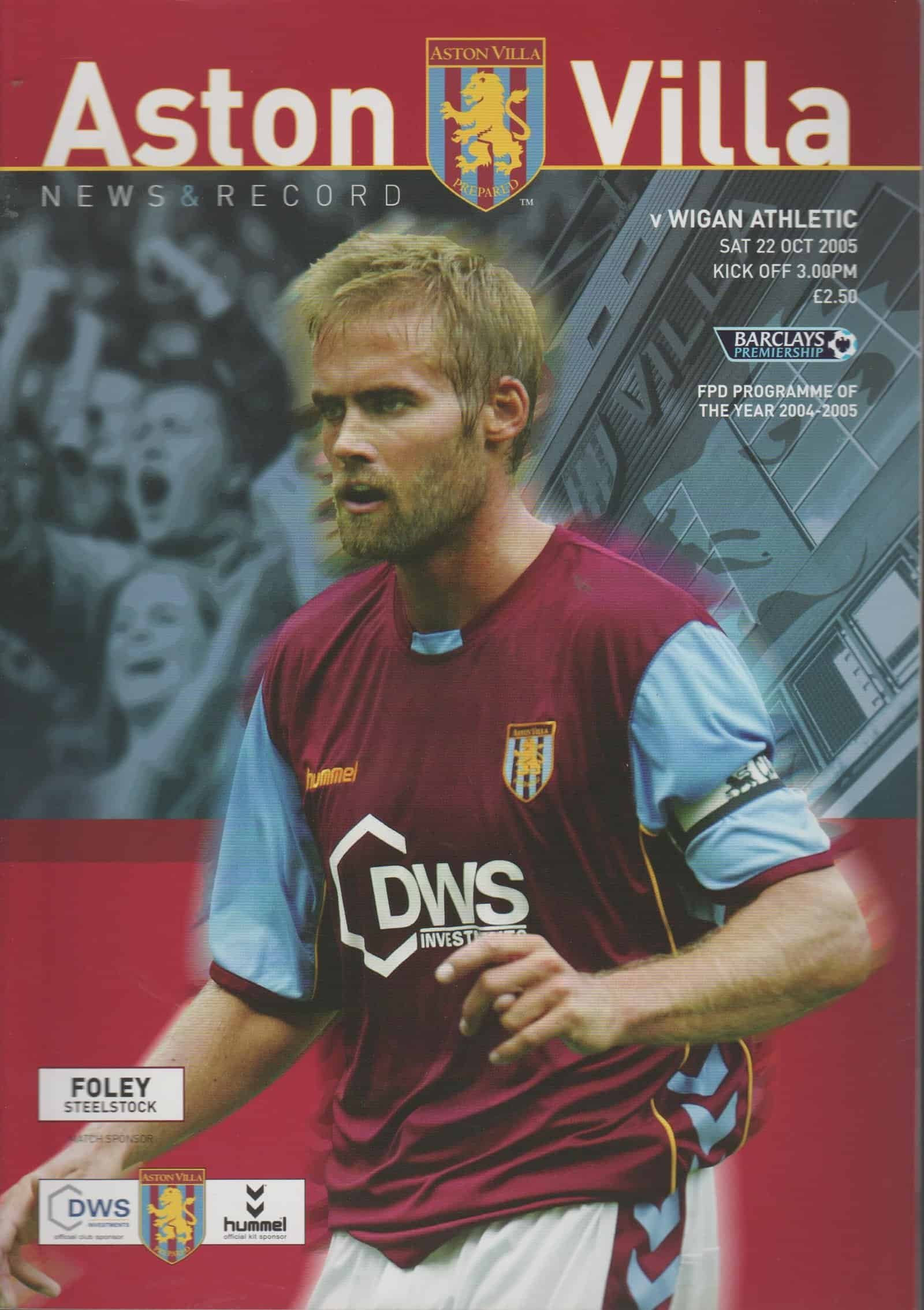 Aston Villa v Wigan Athletic 22-Oct-2005