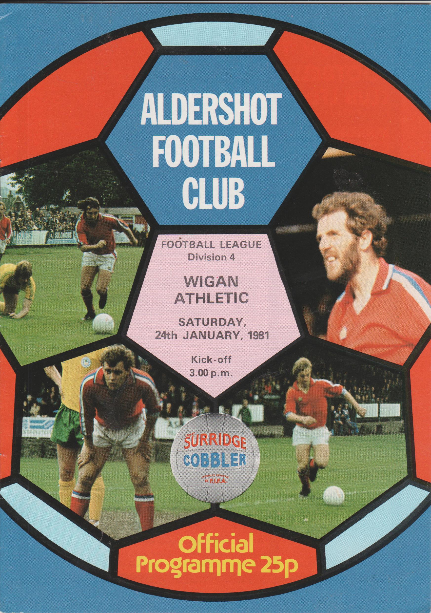 Aldershot v Wigan Athletic 24-Jan-1981