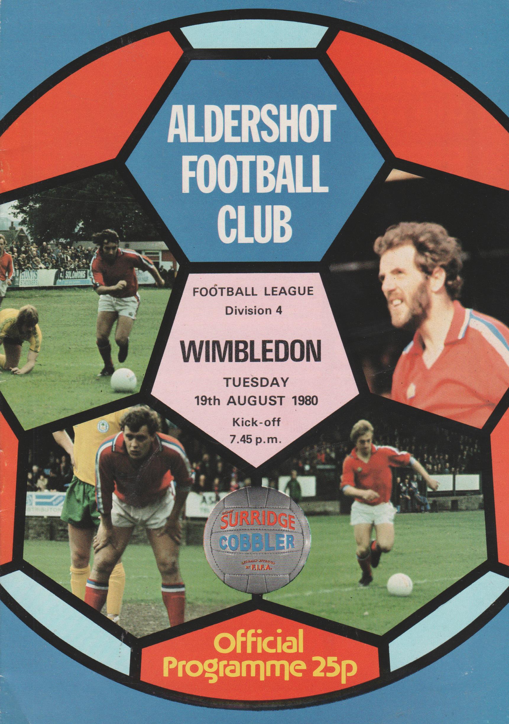 Aldershot v Wimbledon 19-Aug-1980
