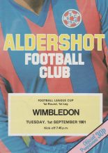 Aldershot v Wimbledon 01-Sep-1981
