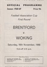 Brentford v Woking 16-Nov-1968