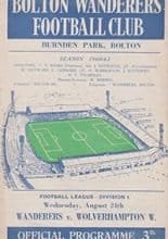 Bolton Wanderers v Wolverhampton Wanderers 24-Aug-1960