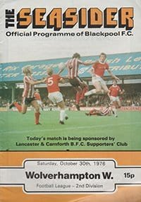 Blackpool v Wolverhampton Wanderers 30-Oct-1976