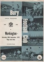 Bury v Workington 30-Sep-1972
