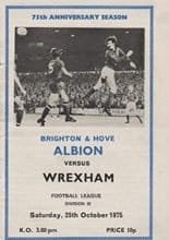 Brighton and Hove Albion v Wrexham 25-Oct-1975