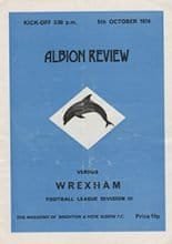 Brighton and Hove Albion v Wrexham 05-Oct-1974
