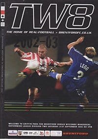 Brentford v Wycombe Wanderers 21-Sep-2002