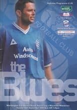 Birmingham City v Wycombe Wanderers 26-Sep-2000