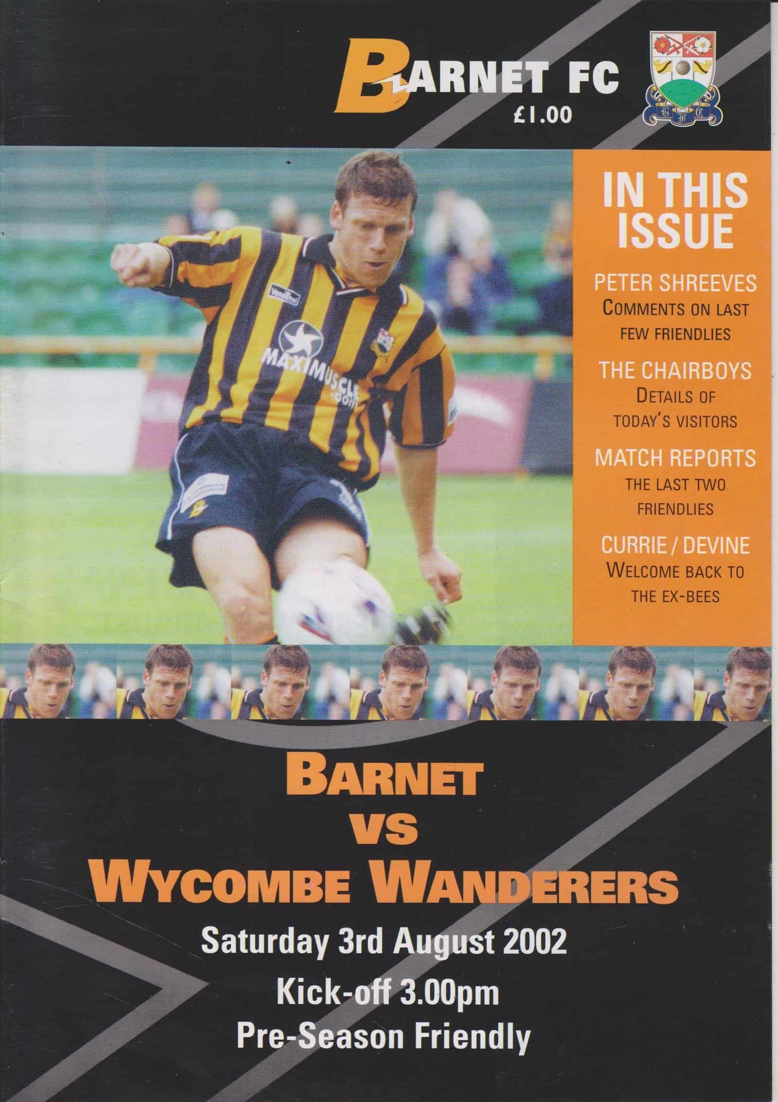 Barnet v Wycombe Wanderers 3-Aug-2002