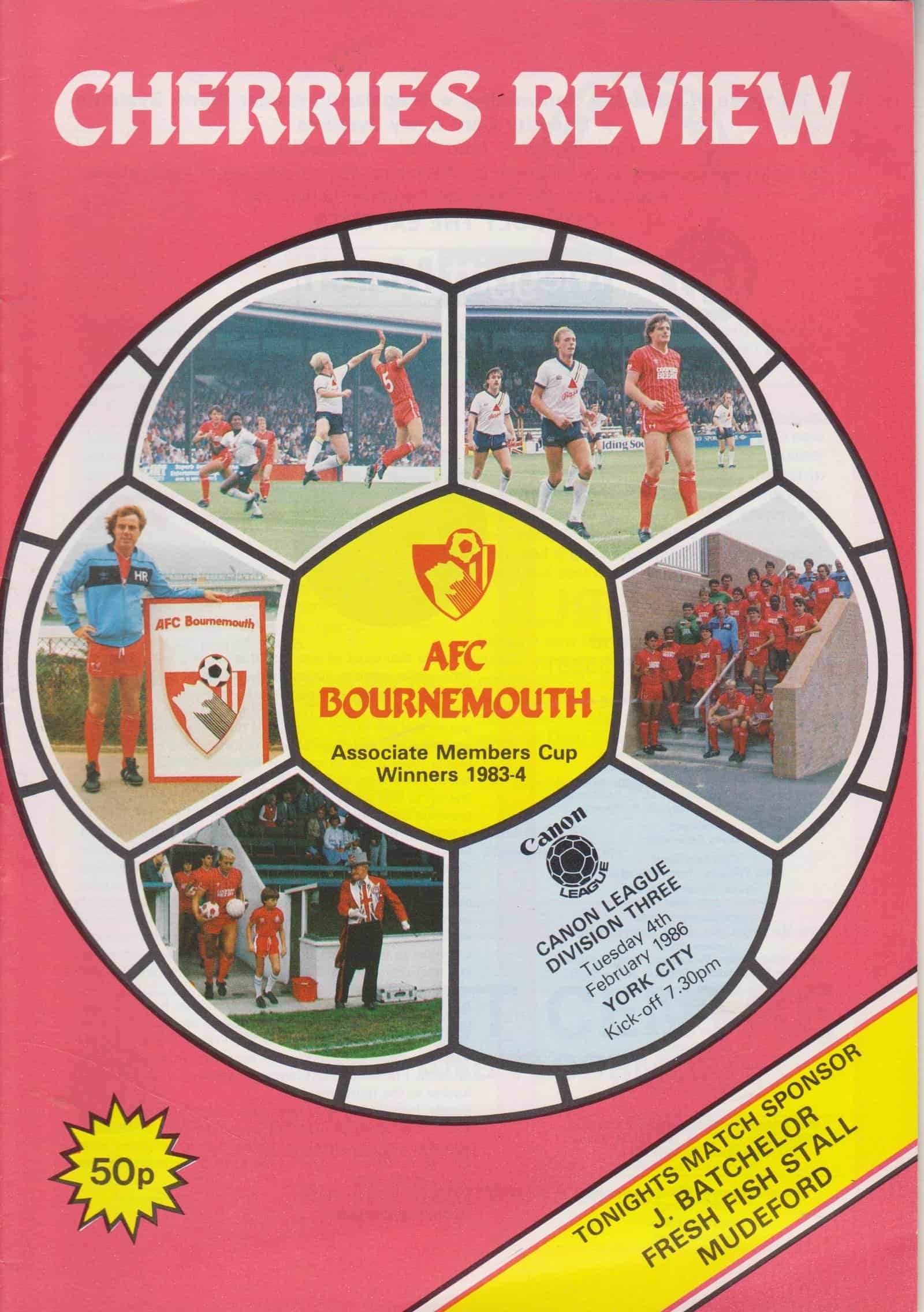 AFC Bournemouth v York City 04-Feb-1986