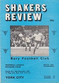 Bury v York City 26-Dec-1980