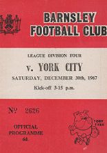Barnsley v York City 30-Dec-1967