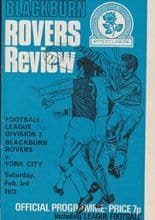 Blackburn Rovers v York City 03-Feb-1973